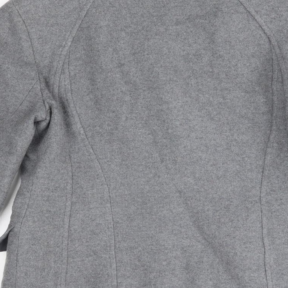 harvé benard Womens Grey Pea Coat Blazer Size 4