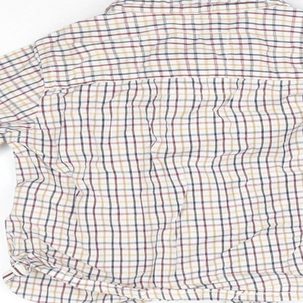 notting hill Boys Multicoloured Plaid Basic Button-Up Size 6-9 Months