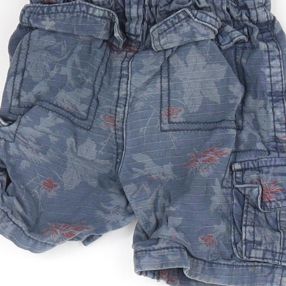 urban rascals Boys Blue Cargo Trousers Size 12-18 Months - shorts