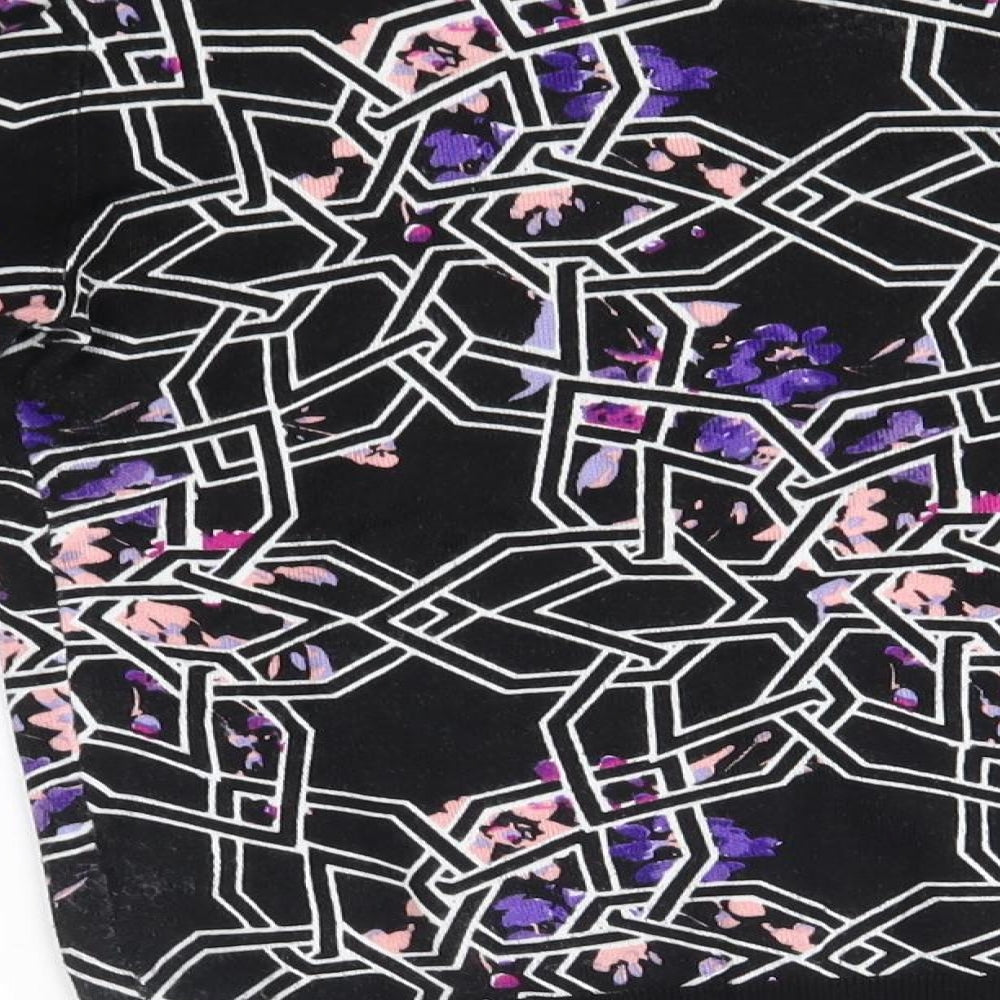 Principles Womens Black Geometric Pullover Jumper Size 10