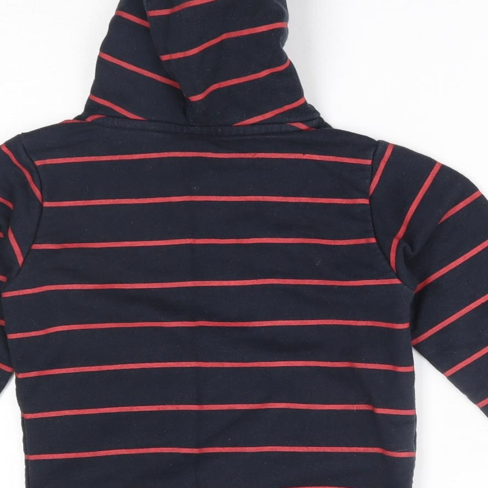 Beverly Hills Boys Black Striped Pullover Hoodie Size 5-6 Years