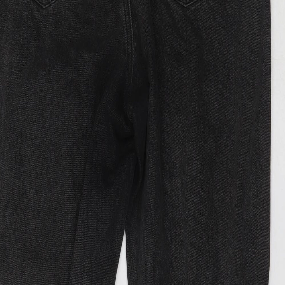 Missguided Womens Grey Cropped Jeans Size 10 L26 in