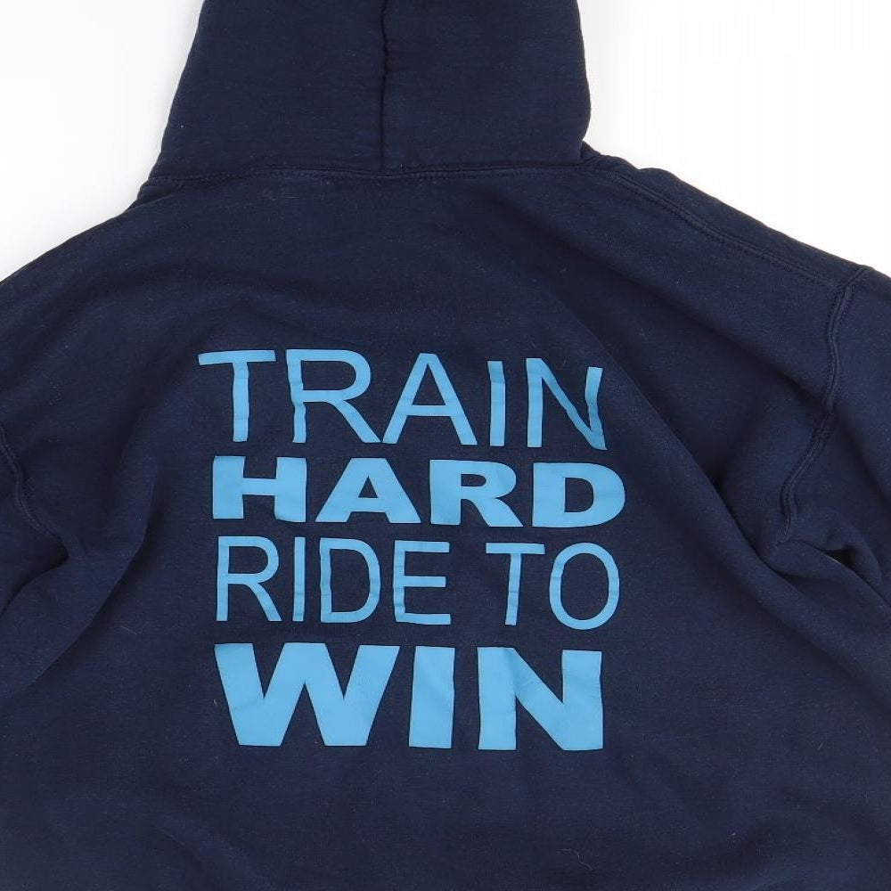 Gildan Mens Blue Pullover Hoodie Size S