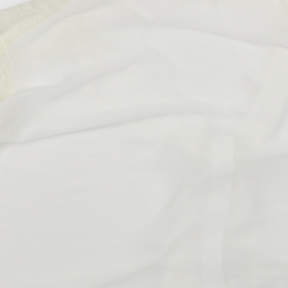 Miss Selfridge Womens White Basic Button-Up Size 6