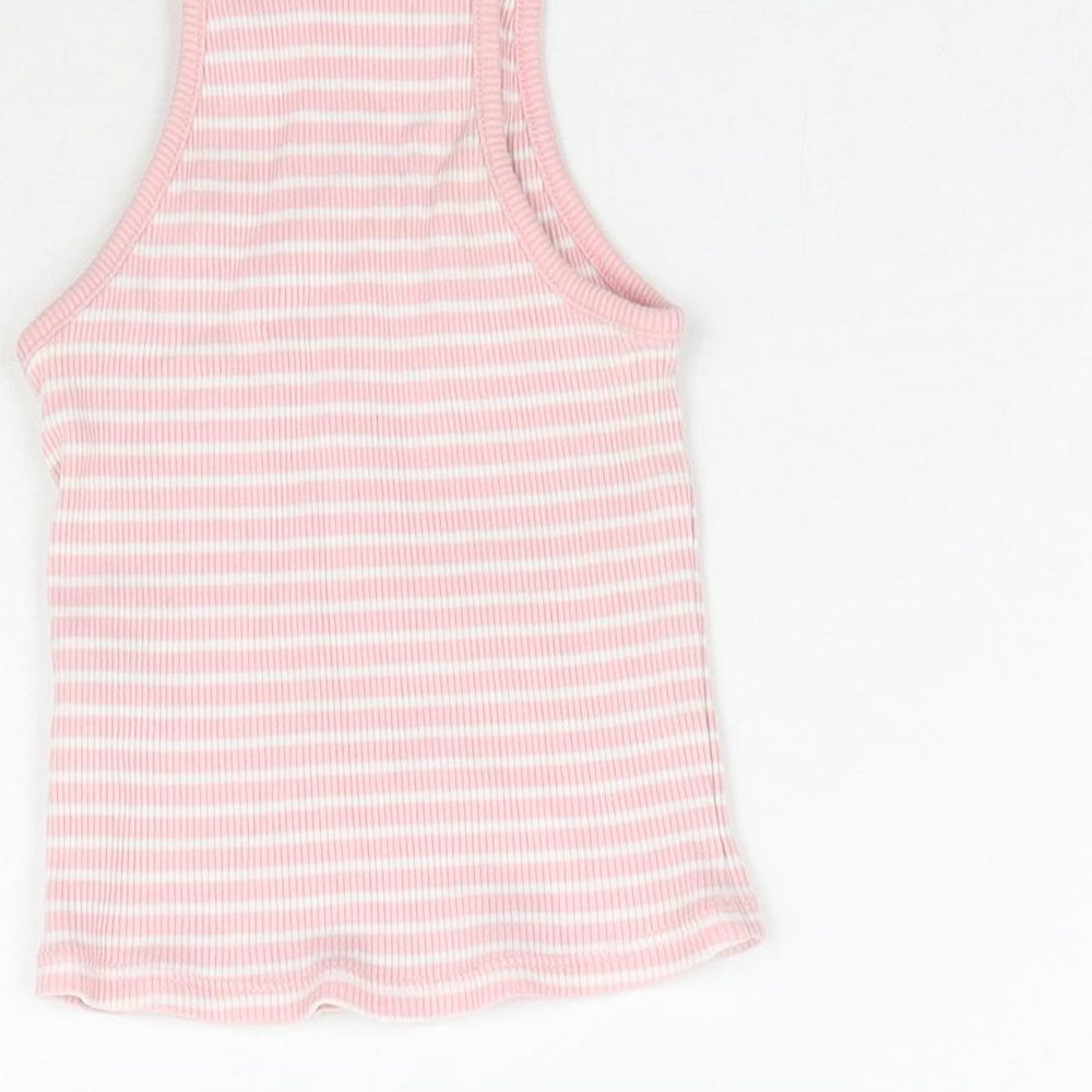 F&F Boys Pink Striped Basic Tank Size 4-5 Years