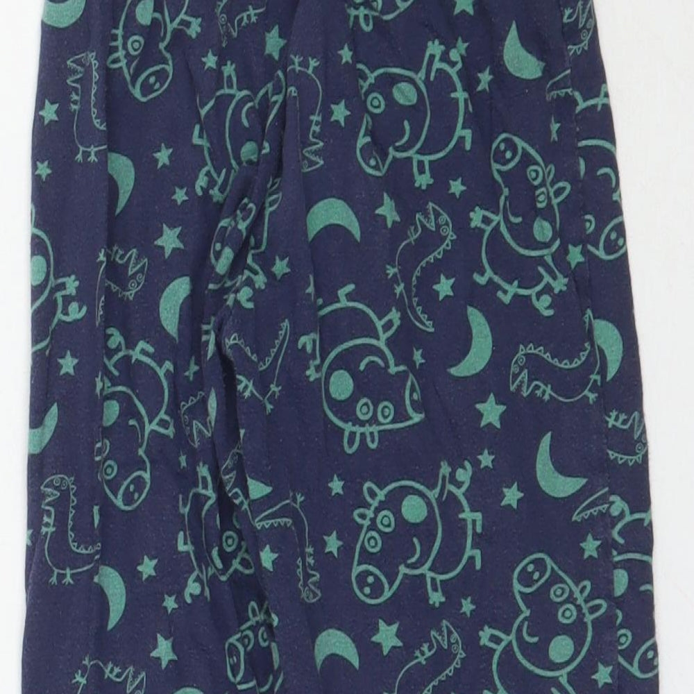 Preworn Baby Blue Solid Pyjama Pants Size 18-24 Months - Peppa Pig George Dinosaur