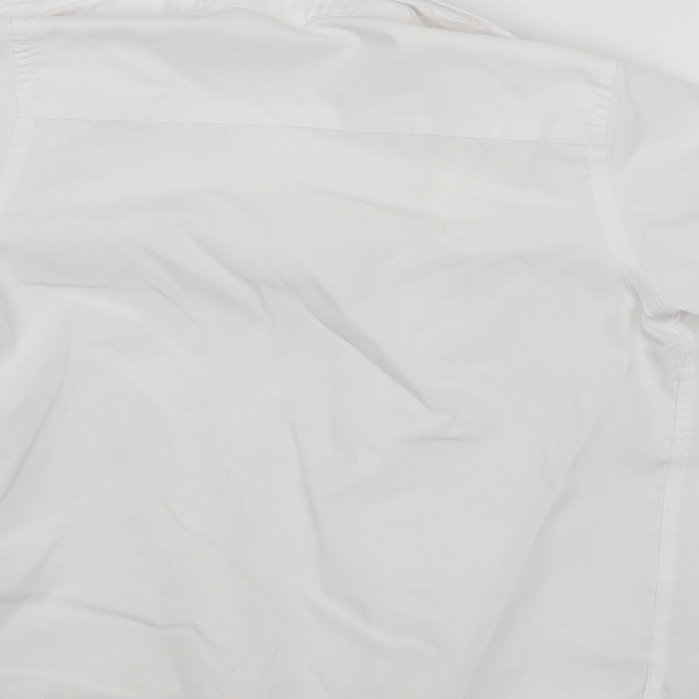TU Girls White Basic Button-Up Size 5 Years