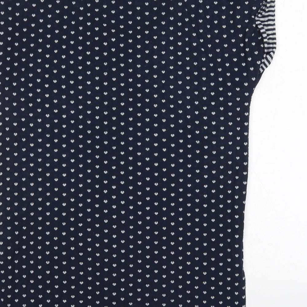Oasis Womens Blue Polka Dot Tunic T-Shirt Size XS
