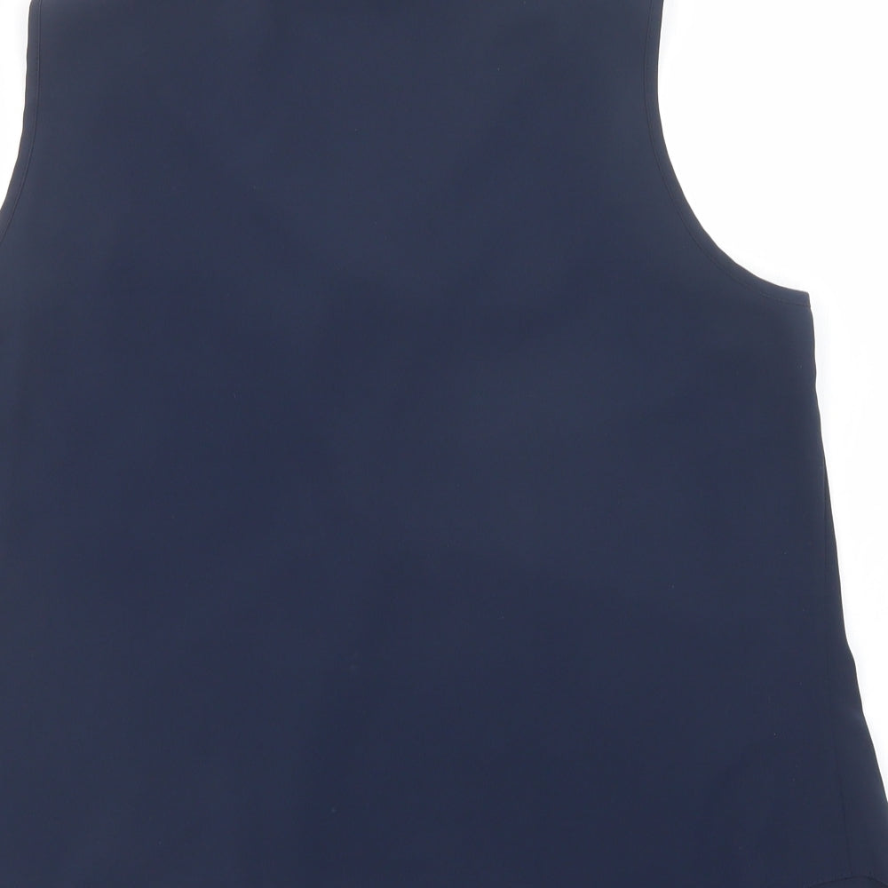 Jamie Oliver Womens Blue Basic Button-Up Size 14