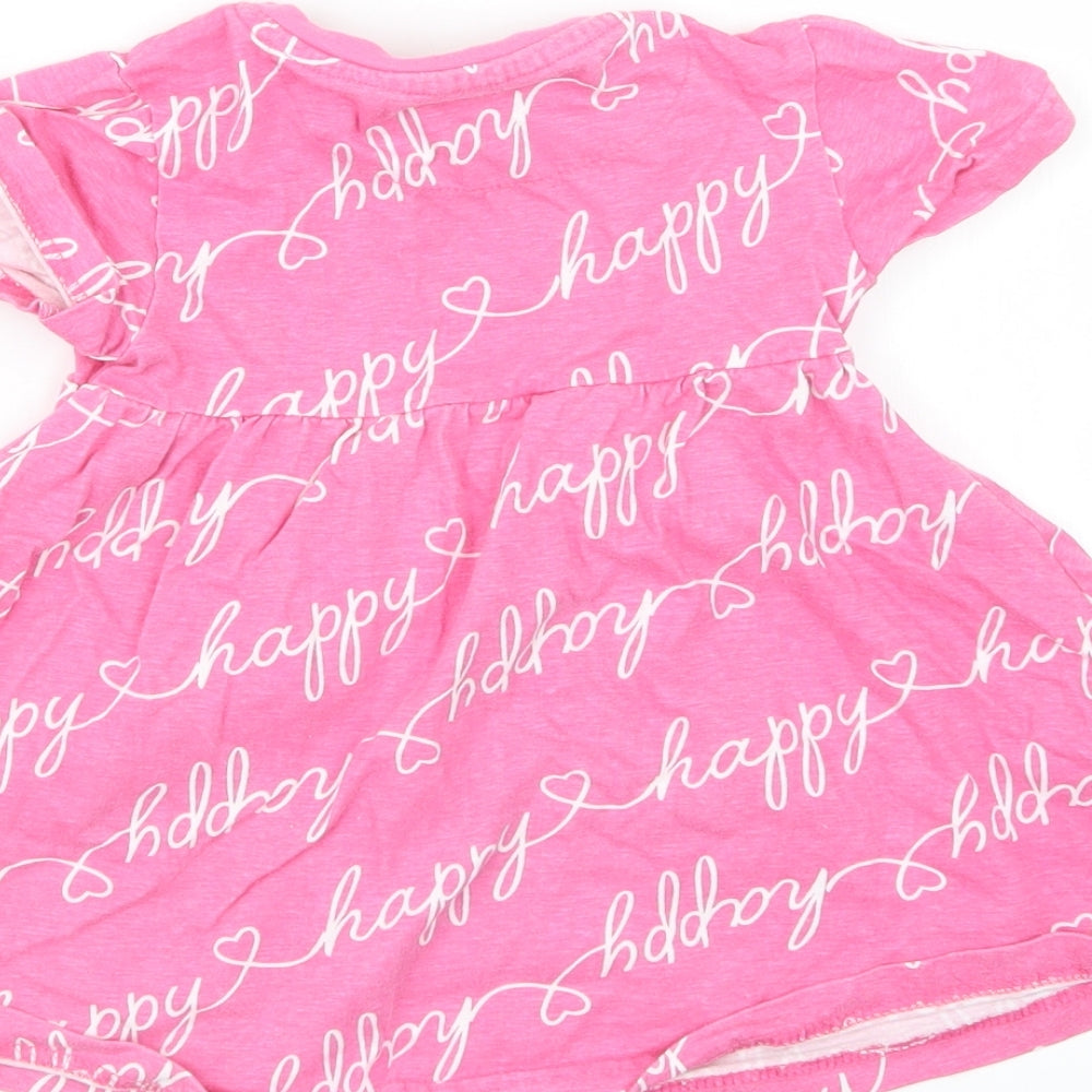 Studio Girls Pink Geometric T-Shirt Dress Size 12-18 Months