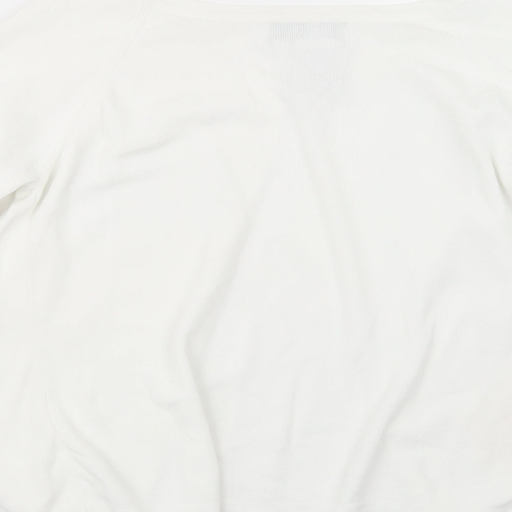Joseph A. Womens White Cardigan Jumper Size M