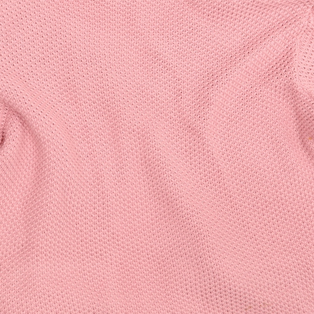 MITZY Womens Pink Knit Wrap Jumper Size XL