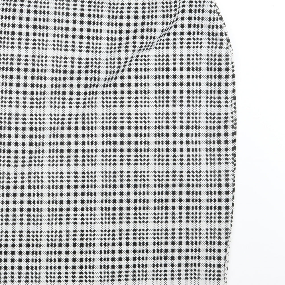 Missguided Womens White Fair Isle Straight & Pencil Set Size 8