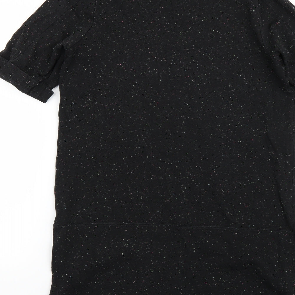 Marks & Spencer Womens Black Polka Dot Jumper Dress Size 14