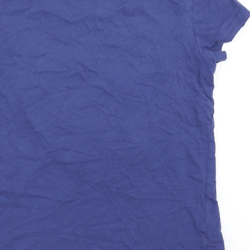 H&M Girls Blue Basic T-Shirt Size 11 Years