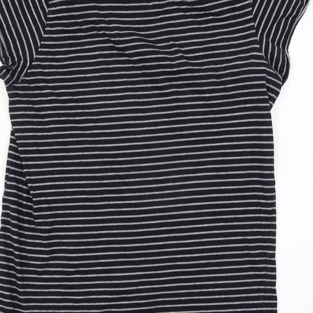 ASOS Womens Blue Striped Jersey Basic T-Shirt Size 6