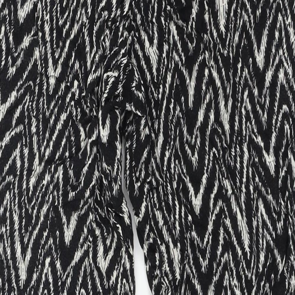 Dorothy Perkins Womens Black Striped Trousers Size 8 L25 in