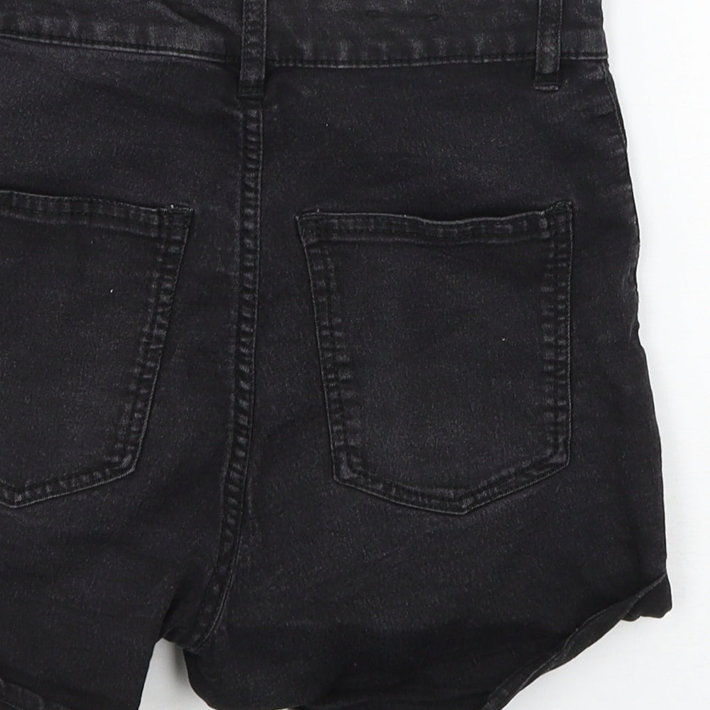 Divided by H&M Womens Grey Denim Hot Pants Shorts Size 8