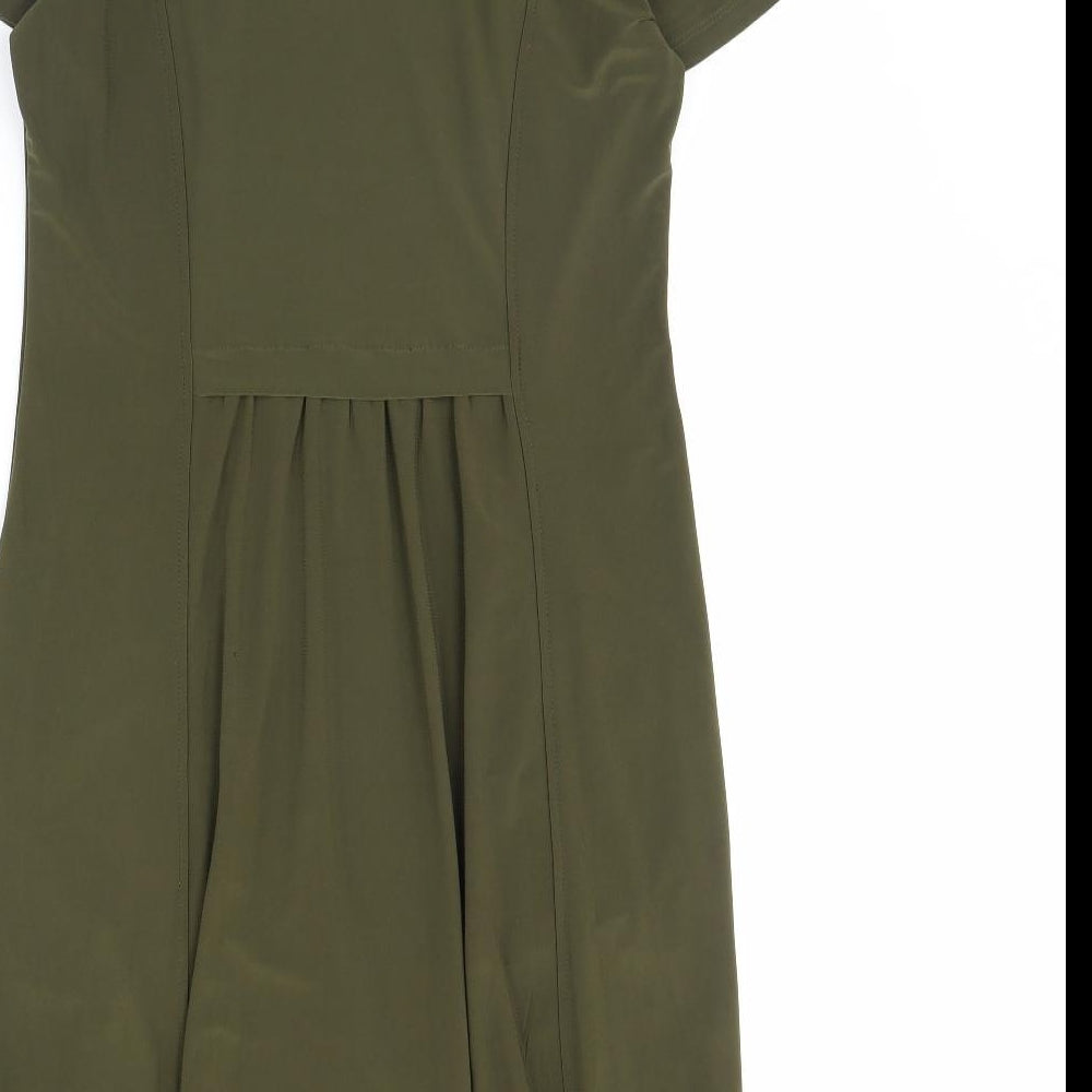 Nina Leonard Womens Green Sheath Size S