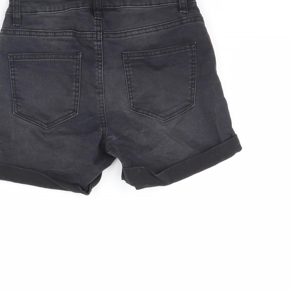 Denim & Co. Womens Black Denim Cut-Off Shorts Size 6