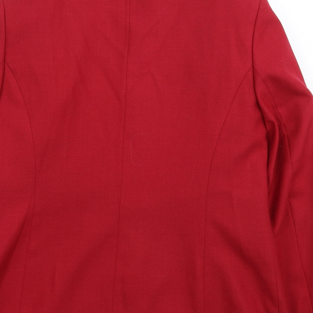 EWM Womens Red Jacket Blazer Size 14
