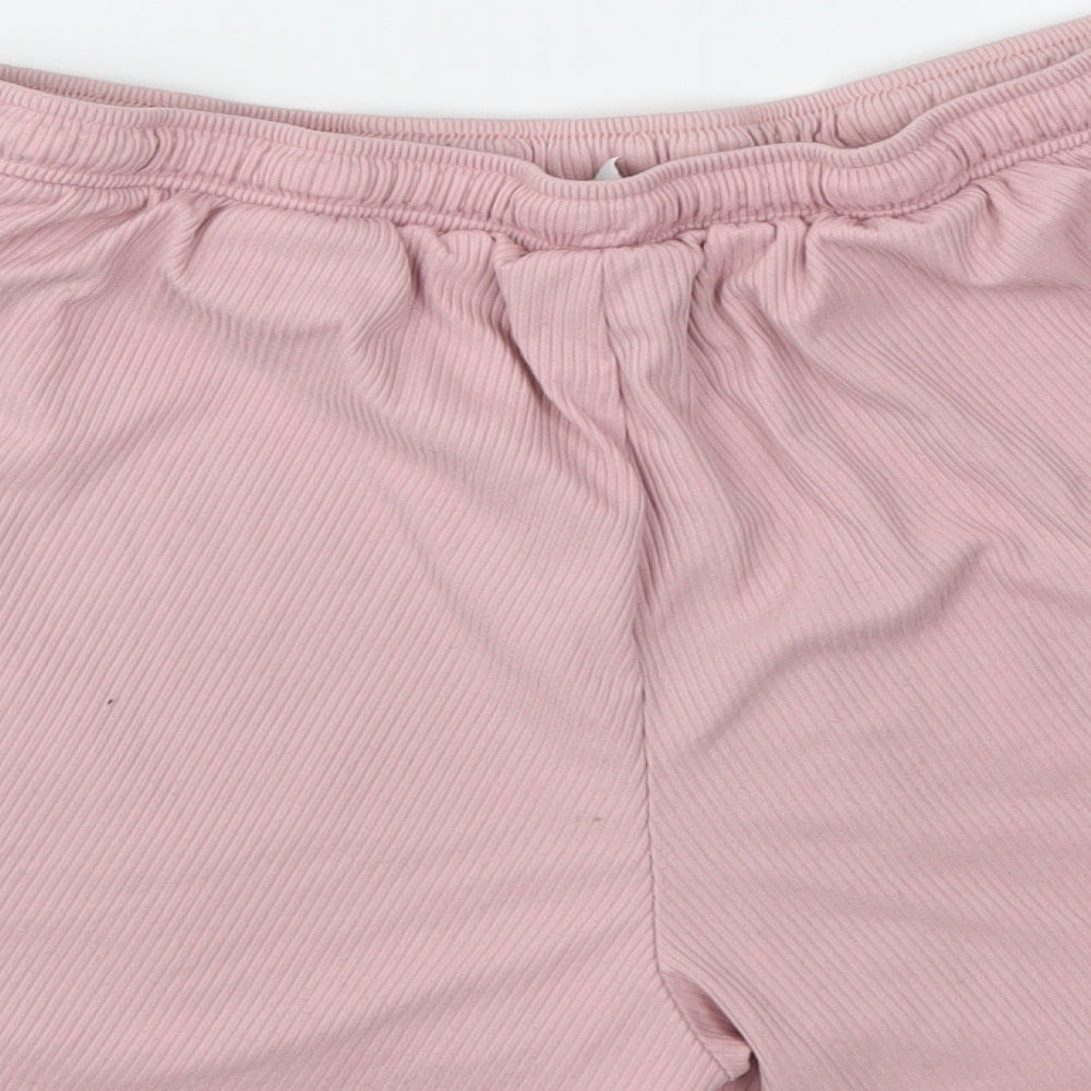 PINAPPLE Womens Pink Cut-Off Shorts Size S - STRECHY WAISTBAND