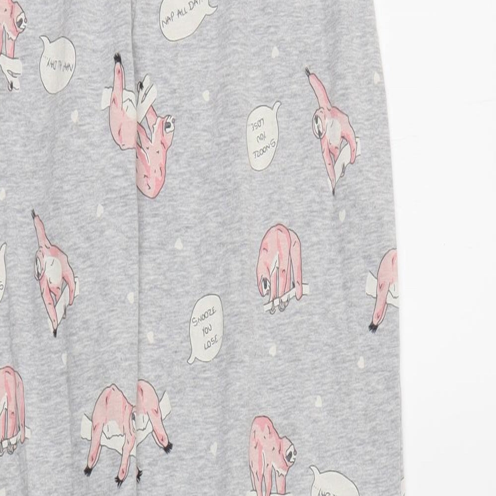 River Island Girls Grey Animal Print Top Pyjama Set Size 11-12 Years