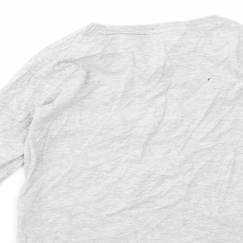 F&F Boys Grey Geometric Basic T-Shirt Size 3-4 Years