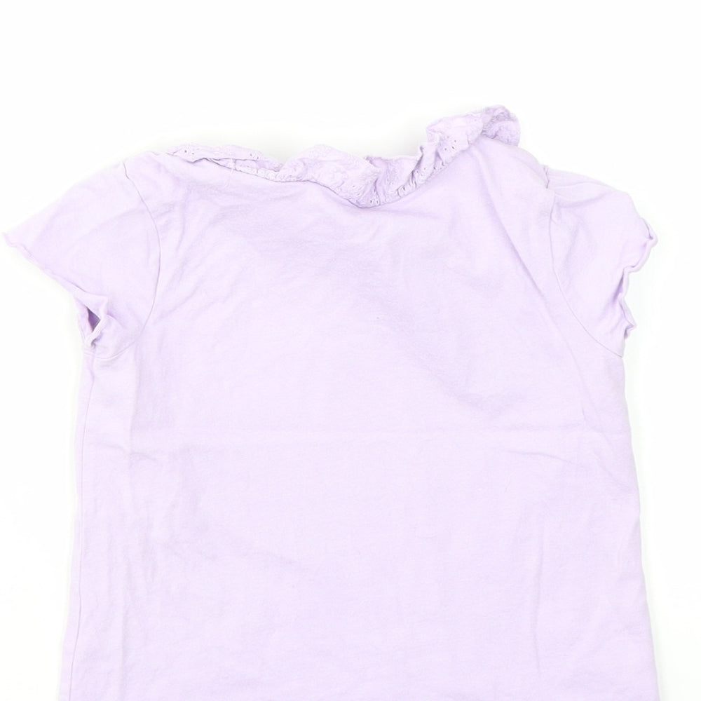 George Girls Purple Basic T-Shirt Size 12-18 Months