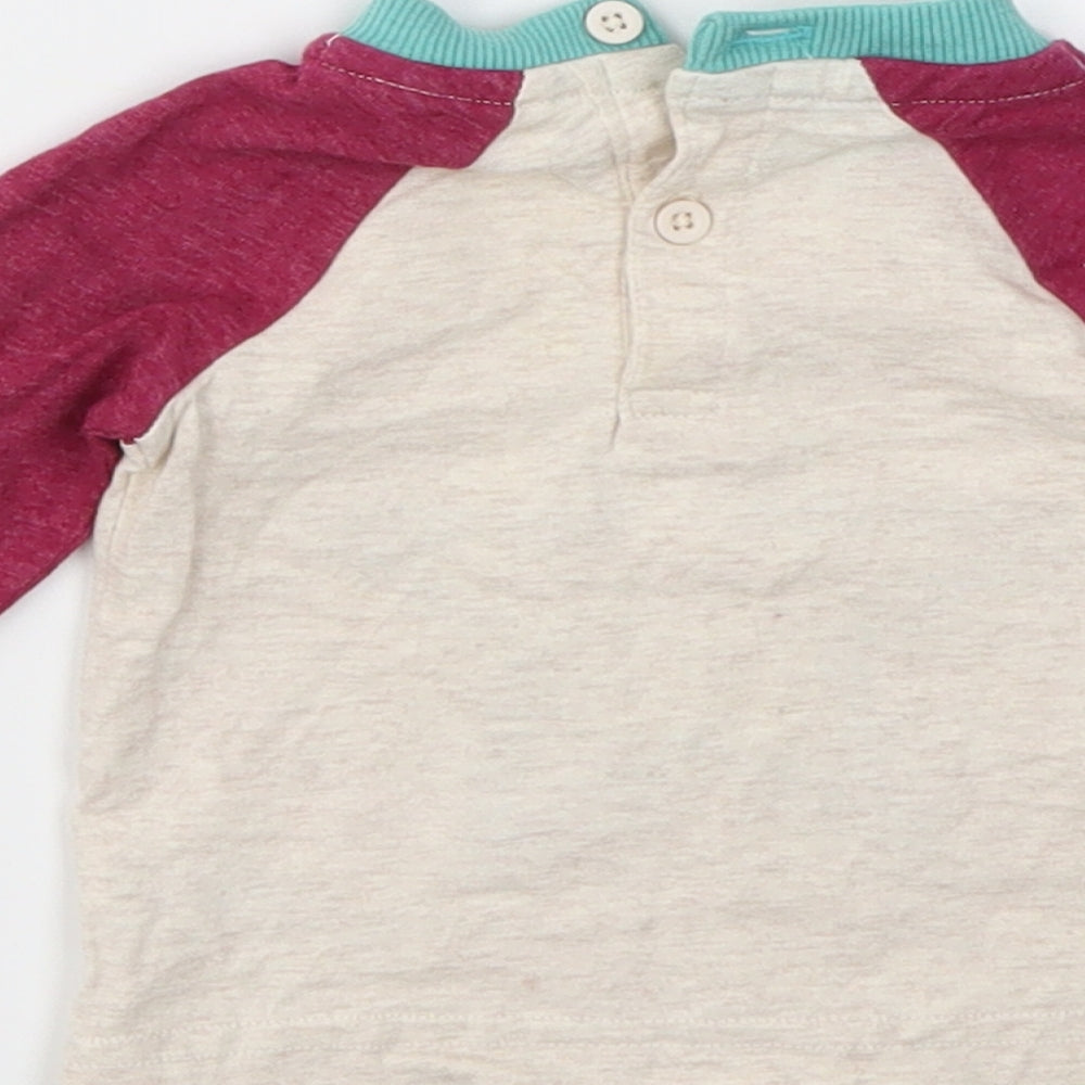 M&Co Girls Multicoloured Geometric Basic T-Shirt Size 0-3 Months