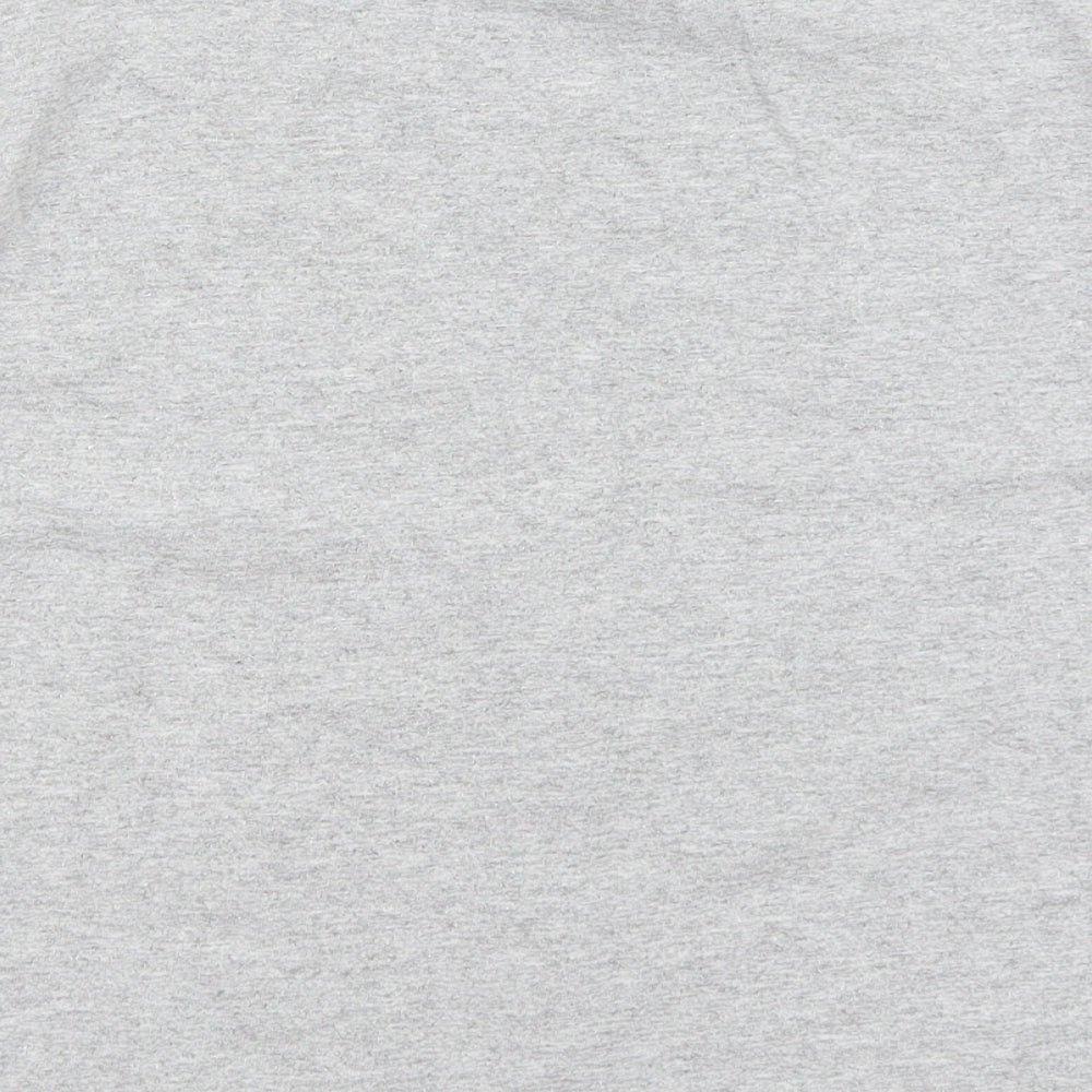 Miss Selfridge Womens Grey Cropped T-Shirt Size M