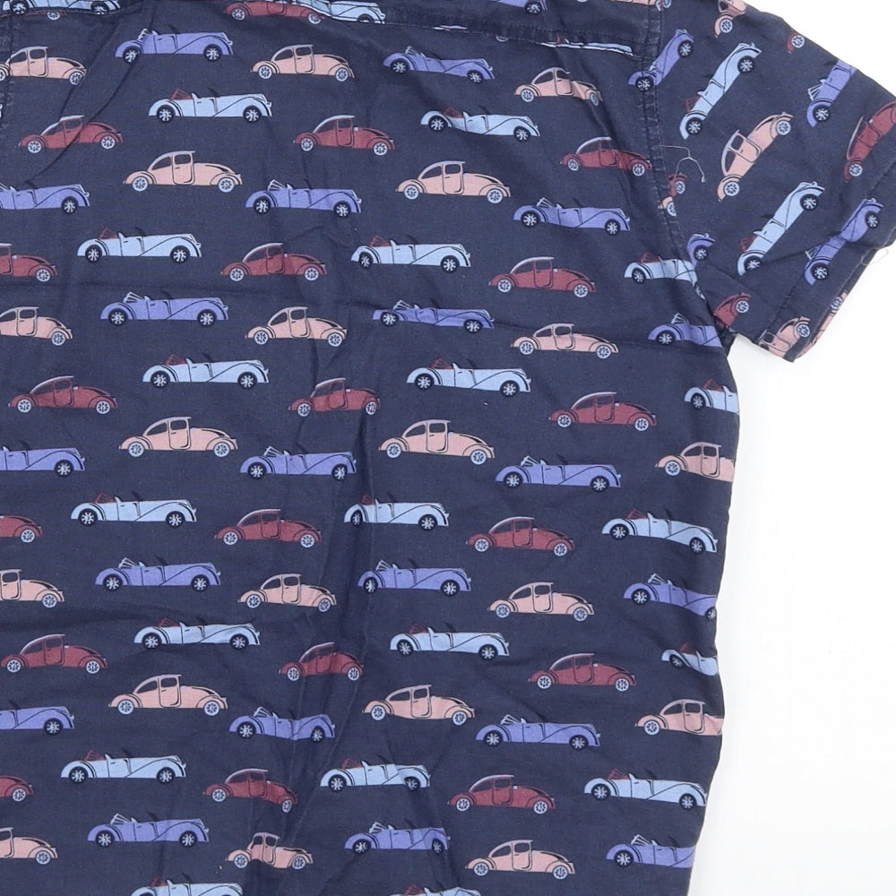 Next Boys Blue Basic Button-Up Size 9 Years - Cars