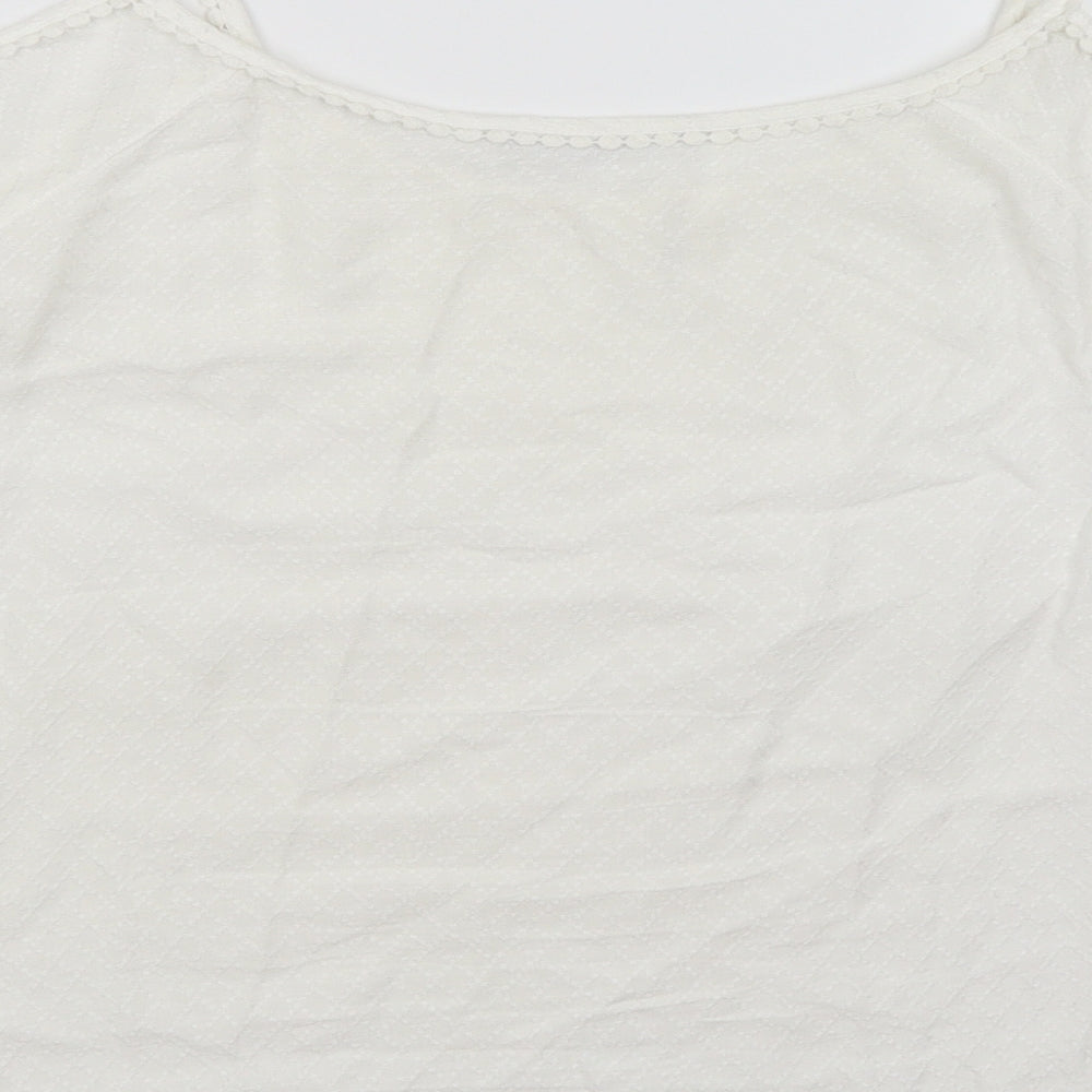 Bonmarché Womens White Basic Blouse Size 12