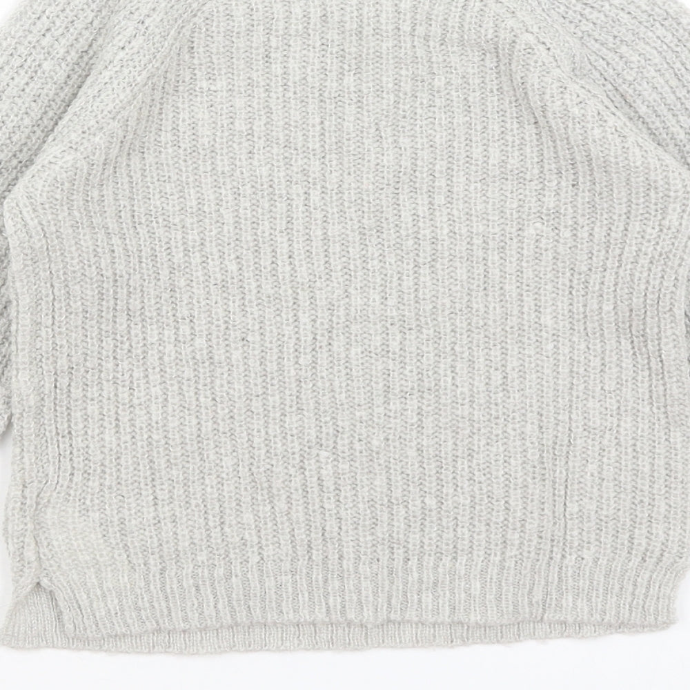 Vertbaydet Girls Grey Pullover Jumper Size 8 Years