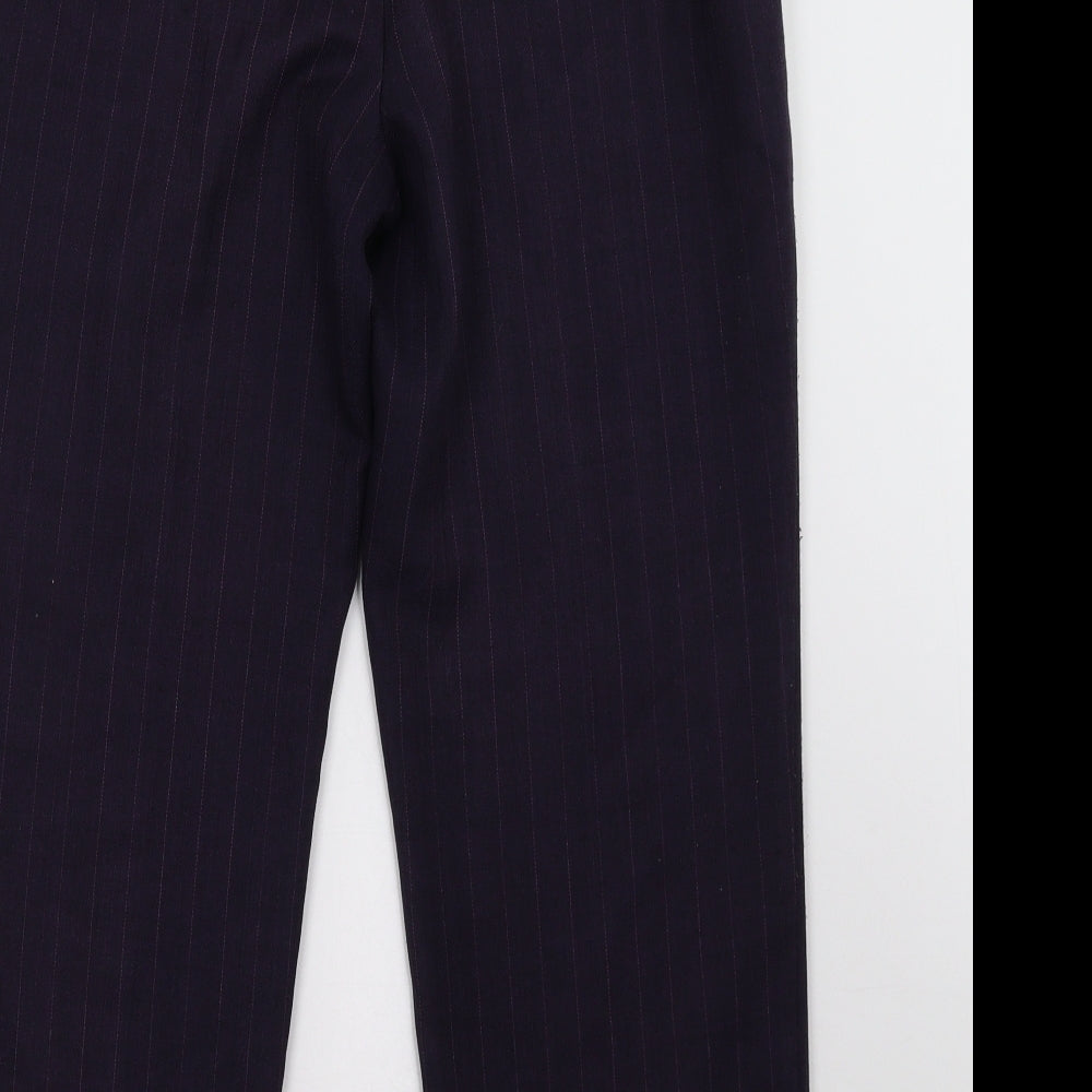 Marks and Spencer Womens Purple Trousers Size 16 L28 in