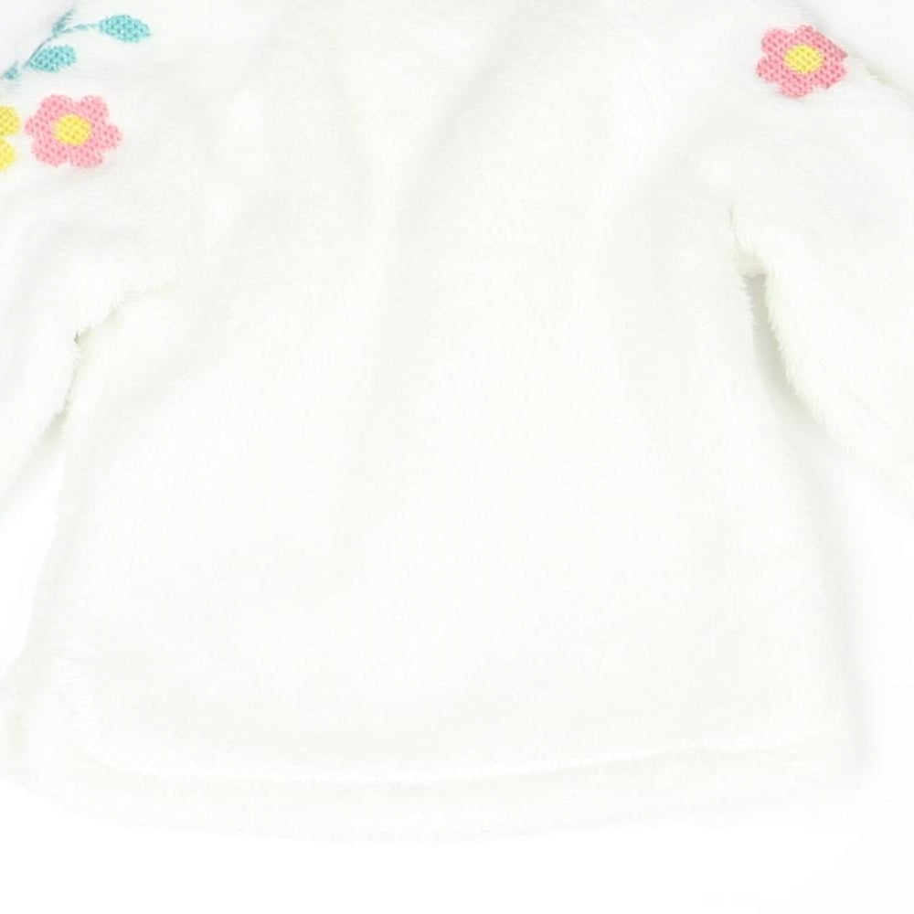 M&Co Baby White Fleece Pullover Jumper Size 9-12 Months