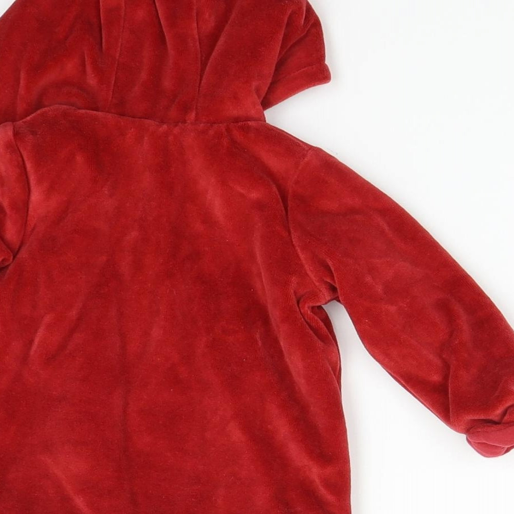 mamas & papas Baby Red Overcoat Coat Size 6-9 Months