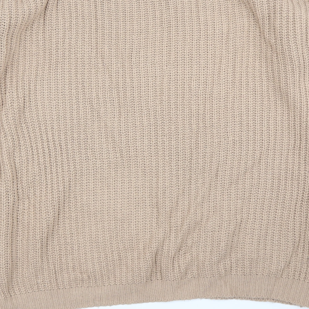 Missguided Womens Beige Pullover Jumper Size L