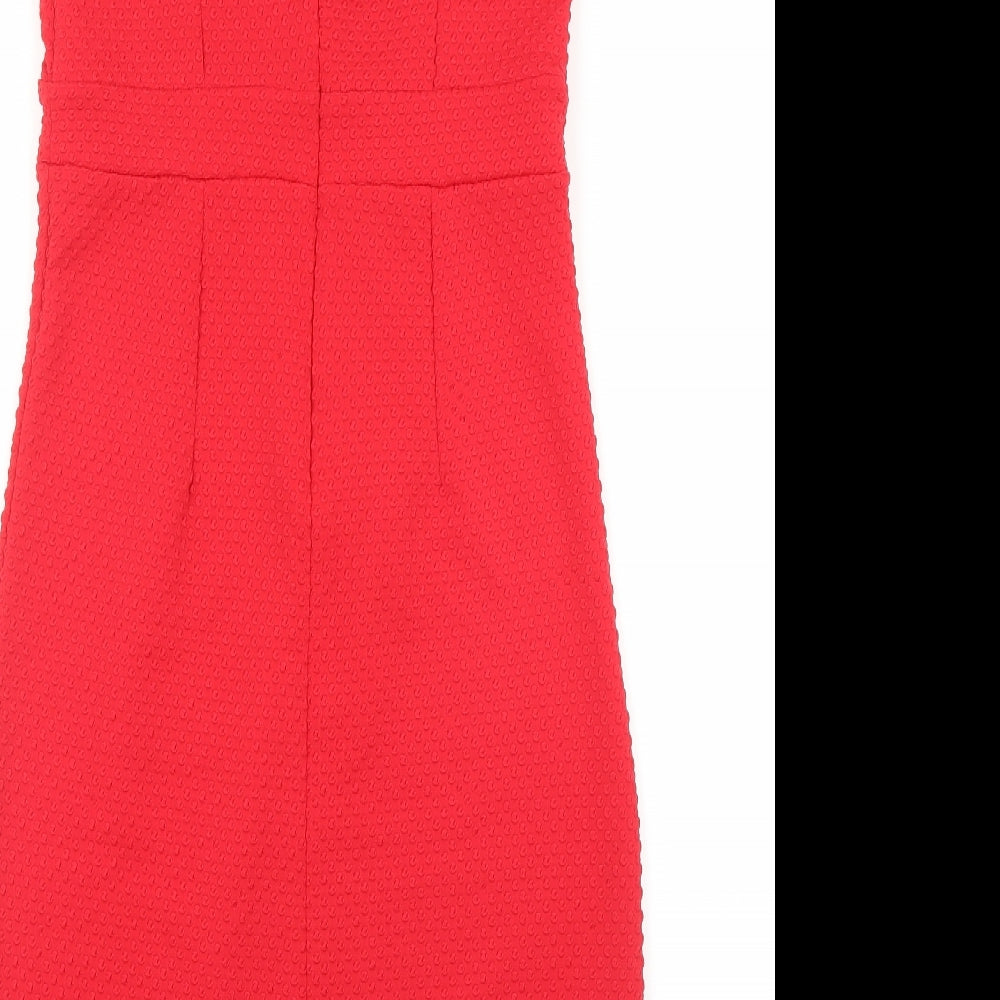Fever London Womens Red A-Line Size 8