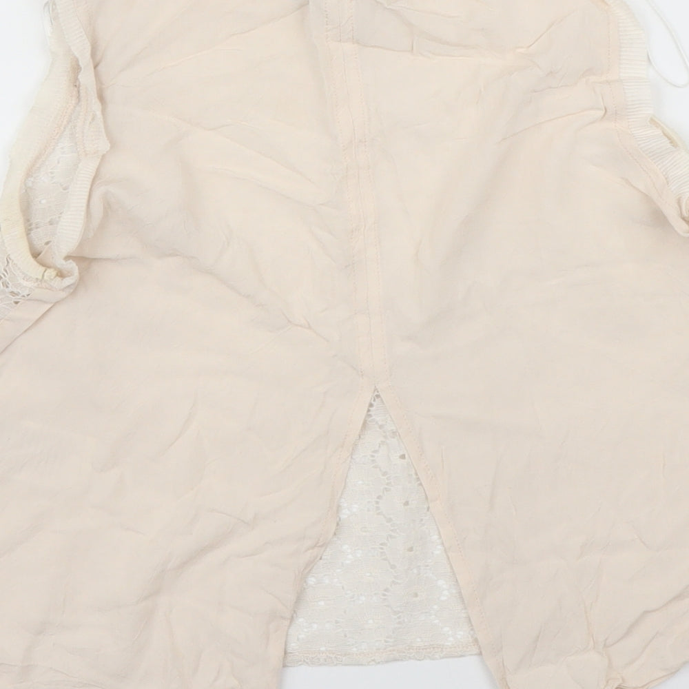 First and I Womens Pink Floral Basic Blouse Size XS