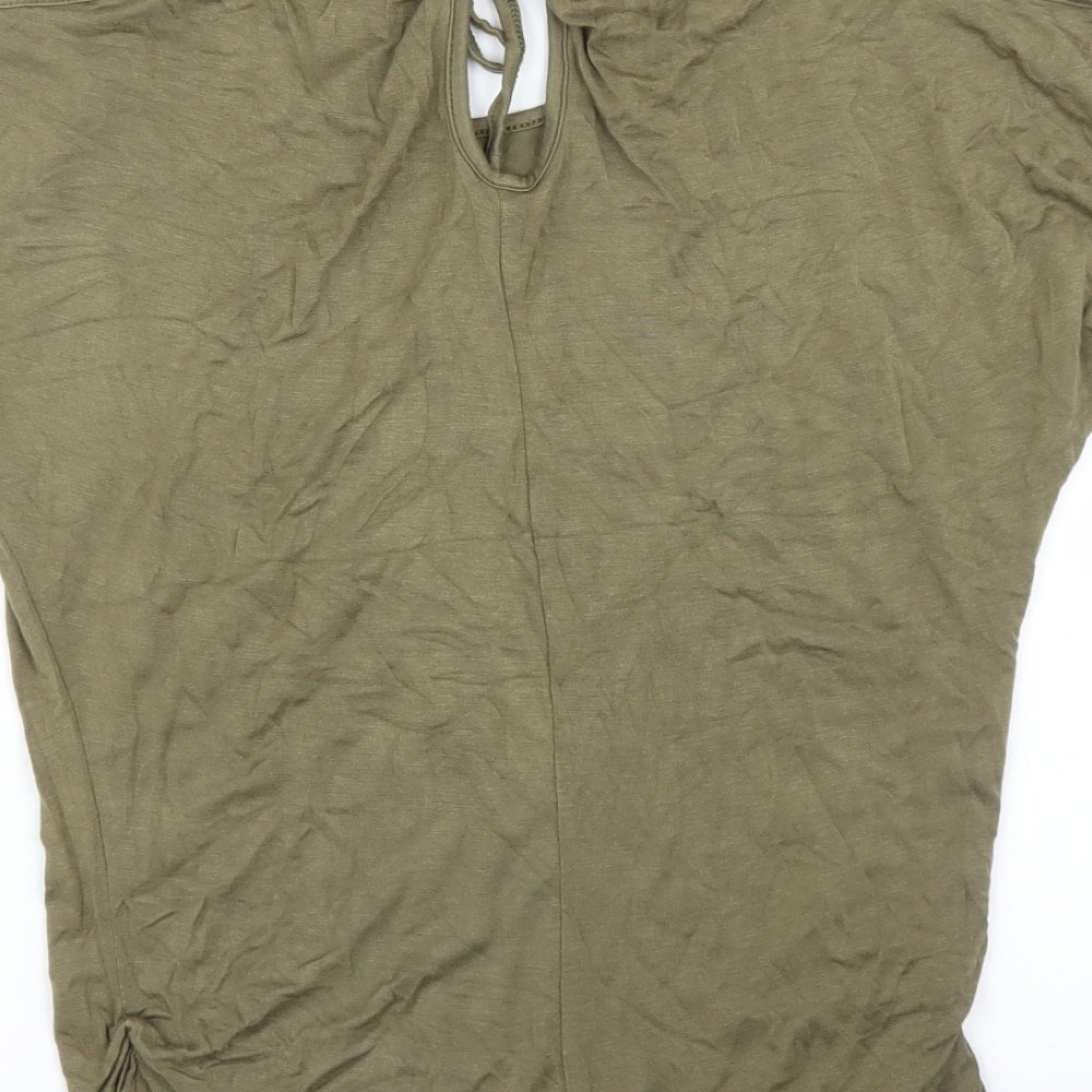 Preworn Womens Green Basic Blouse Size S