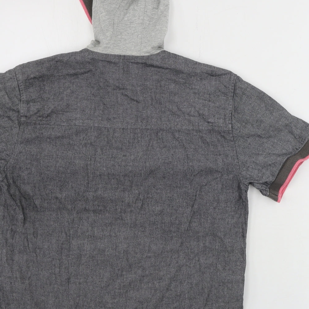 Marks & Spencer Girls Grey Basic Button-Up Size 11 Years