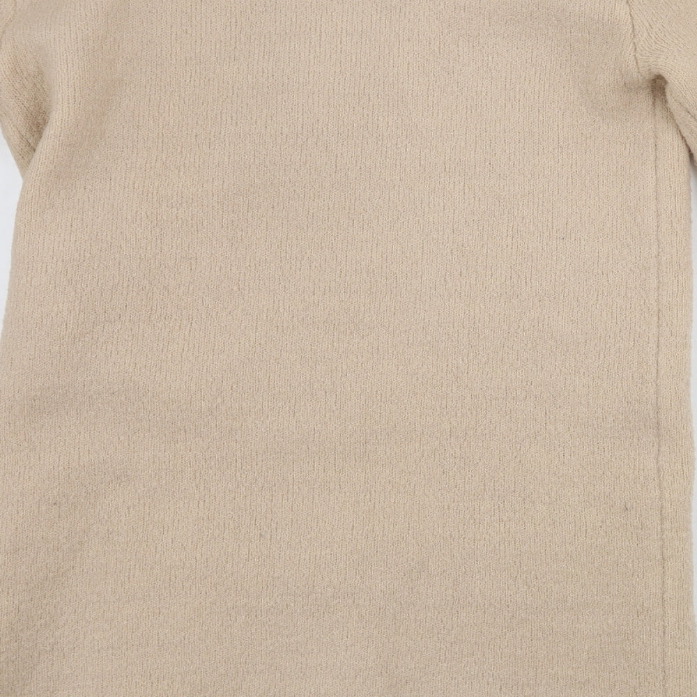 ICHI Womens Beige Cardigan Jumper Size S