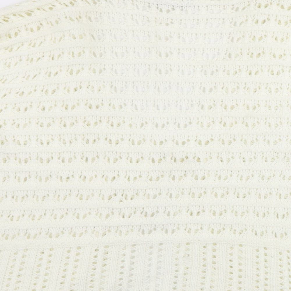 glimpse design Womens Ivory Cardigan Jumper Size L