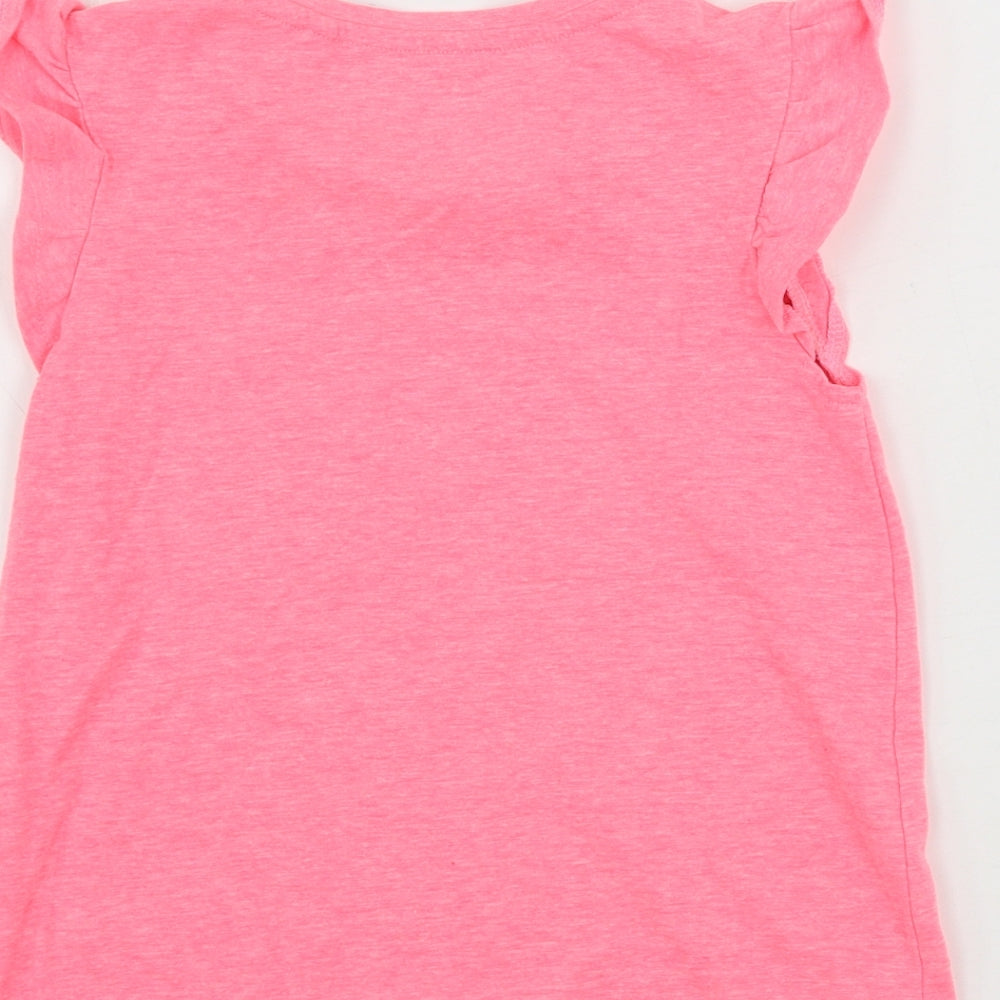 TU Girls Pink Basic T-Shirt Size 5-6 Years