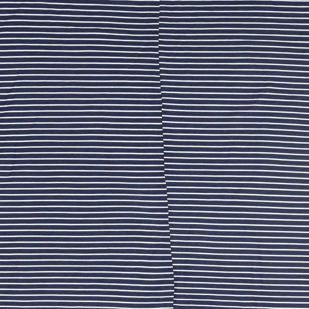 Atmosphere Womens Blue Striped Basic T-Shirt Size 10