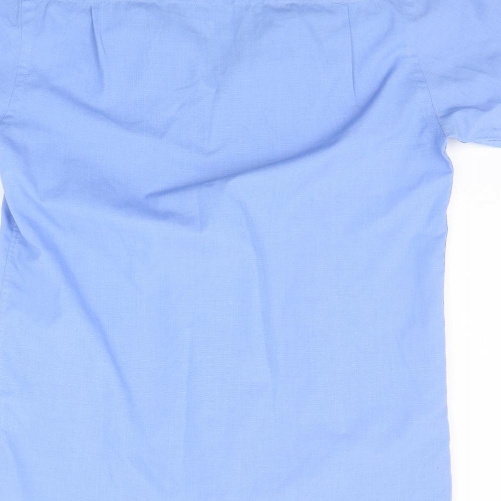 Cedar Wood State Mens Blue Button-Up Size 15