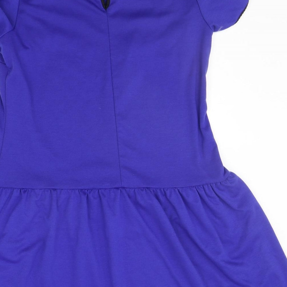 South Womens Blue A-Line Size 14