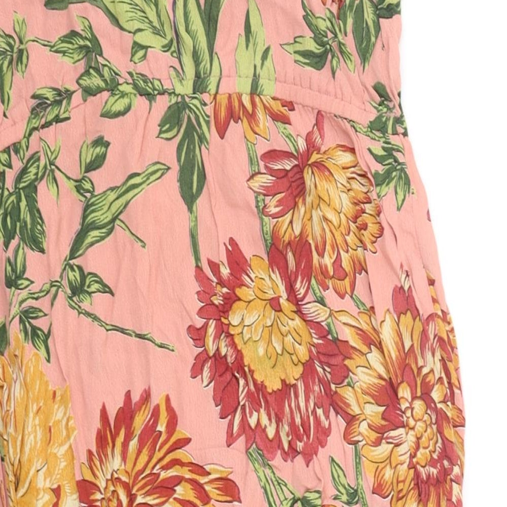 nice things Womens Pink Floral A-Line Size 8