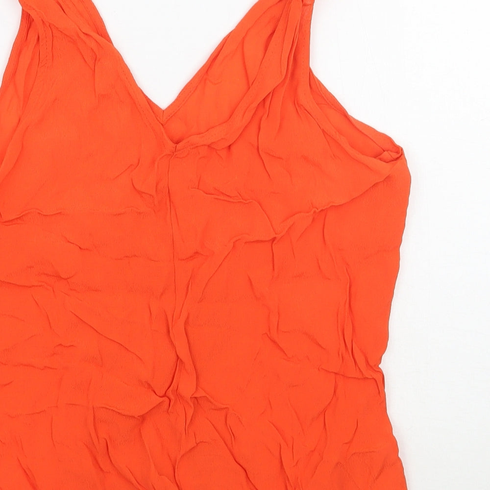 River Island Womens Orange Basic Tank Size 10